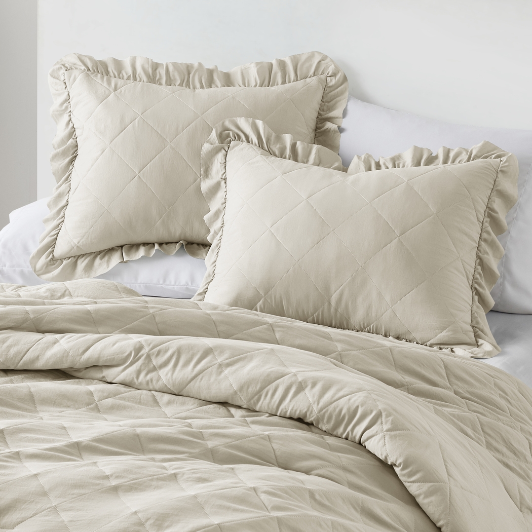 Canarioa Beige Full/Queen 3 Pc Comforter Set - Thumbnail - Image 15