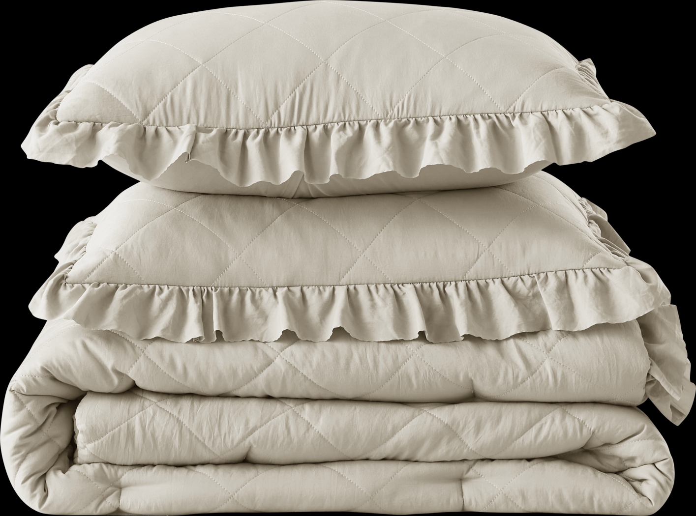 Canarioa Beige Full/Queen 3 Pc Comforter Set - Thumbnail - Image 16