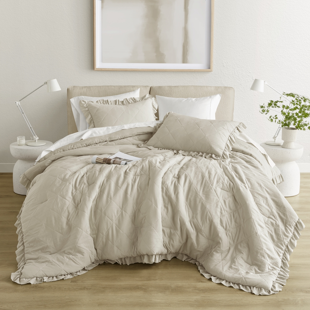 Canarioa Beige Full/Queen 3 Pc Comforter Set - Thumbnail - Image 3