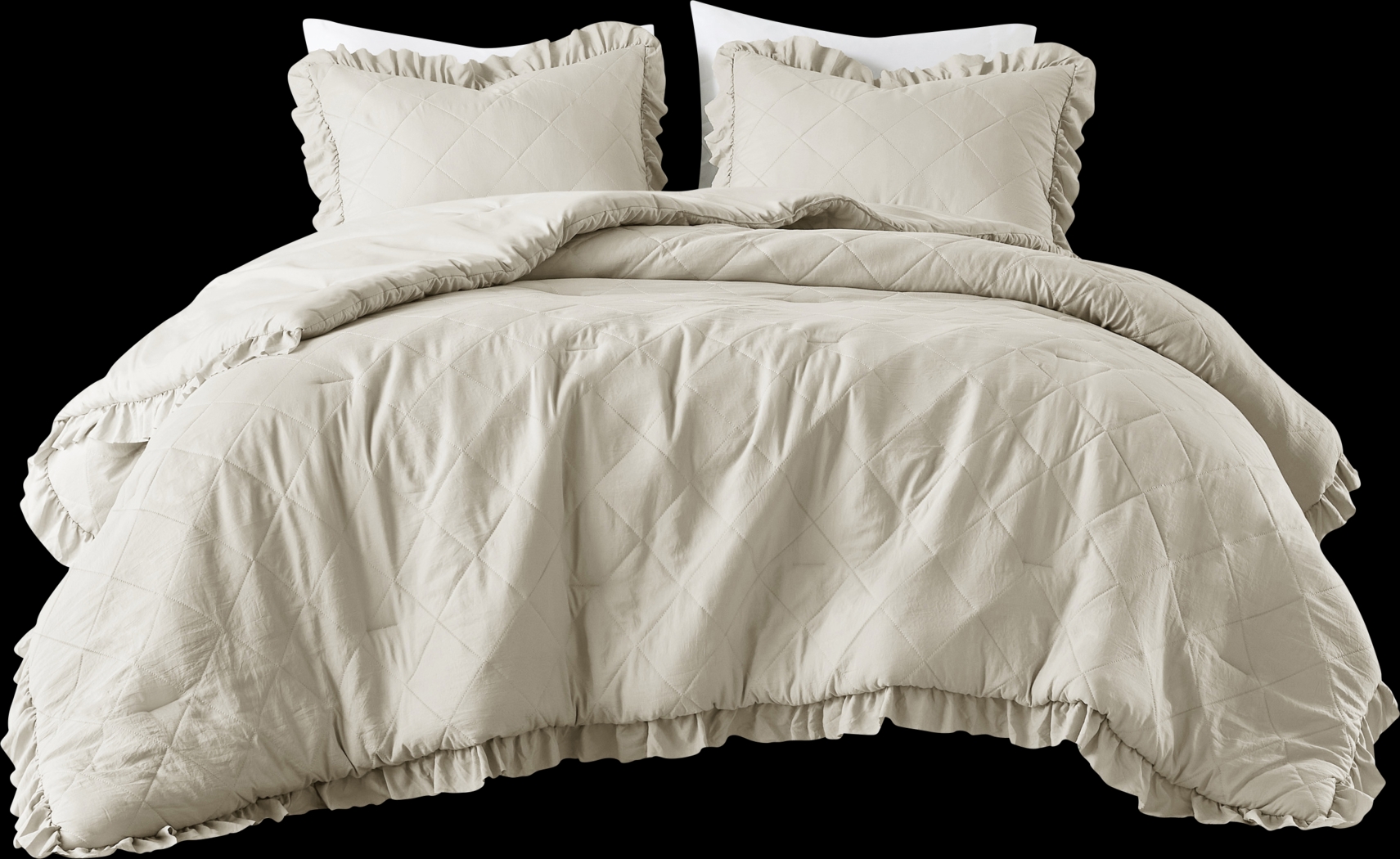Canarioa Beige Full/Queen 3 Pc Comforter Set - Thumbnail - Image 5