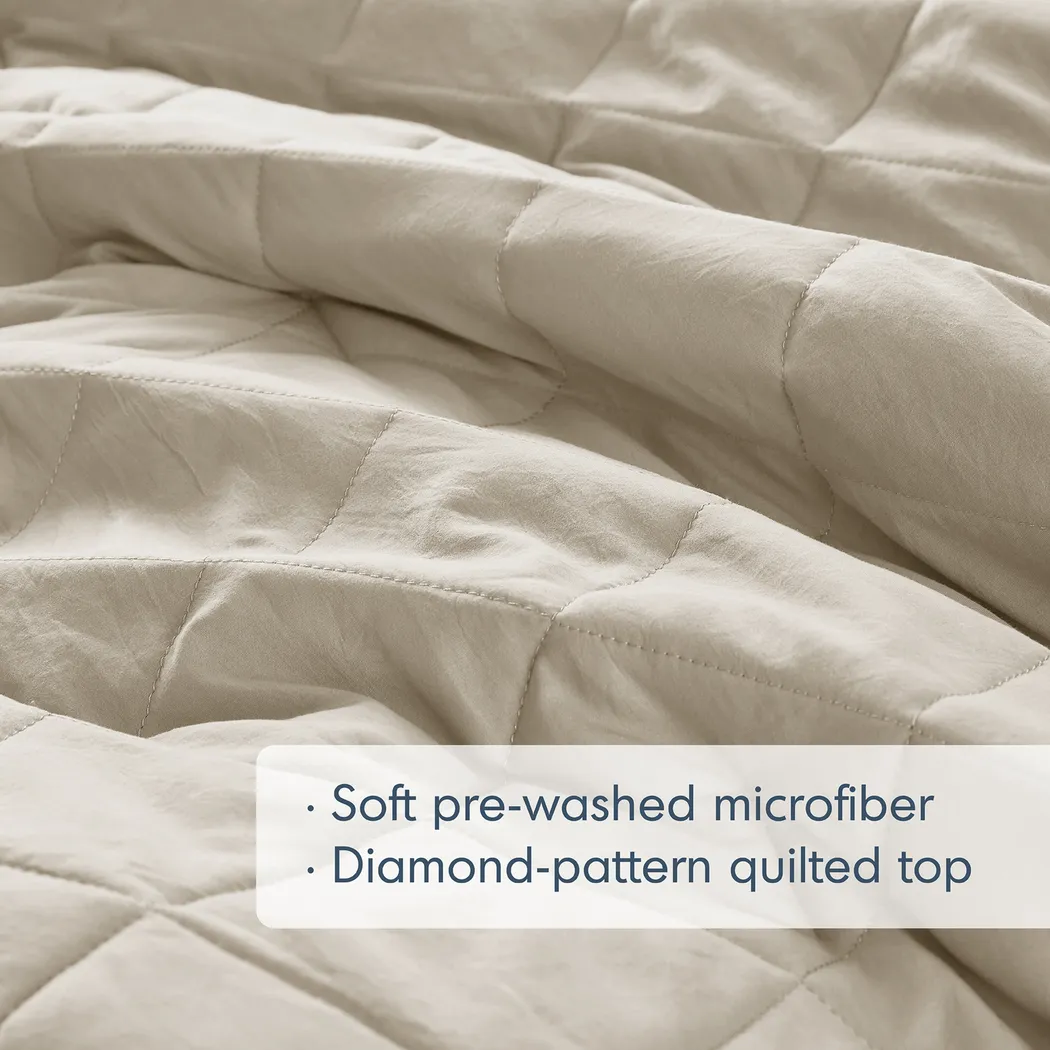 Canarioa Beige King/California King 3 Pc Comforter Set - Thumbnail - Image 12