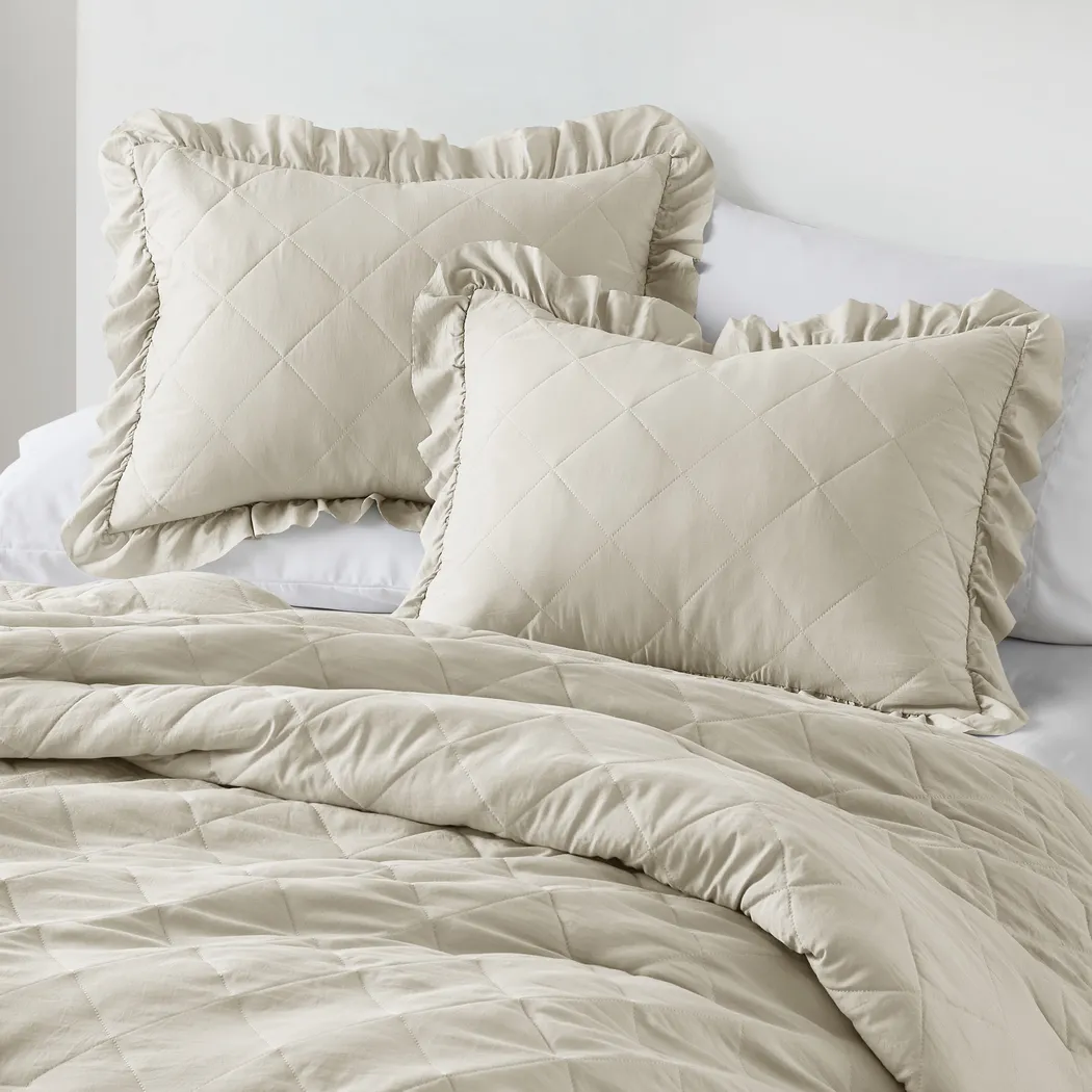 Canarioa Beige King/California King 3 Pc Comforter Set - Thumbnail - Image 15