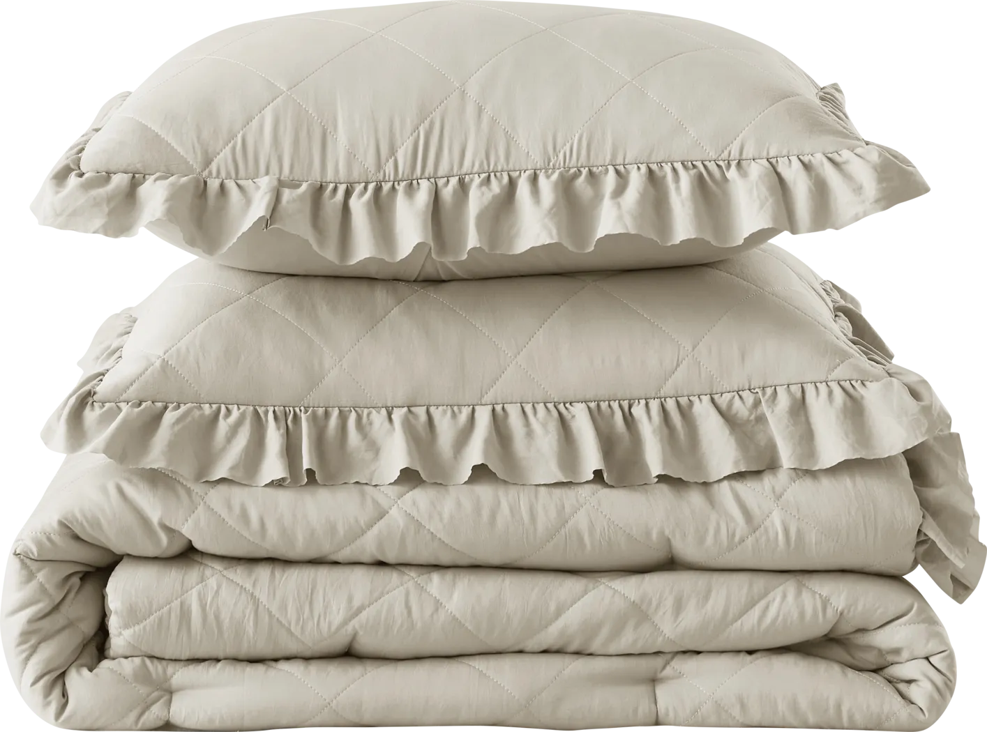 Canarioa Beige King/California King 3 Pc Comforter Set - Thumbnail - Image 16