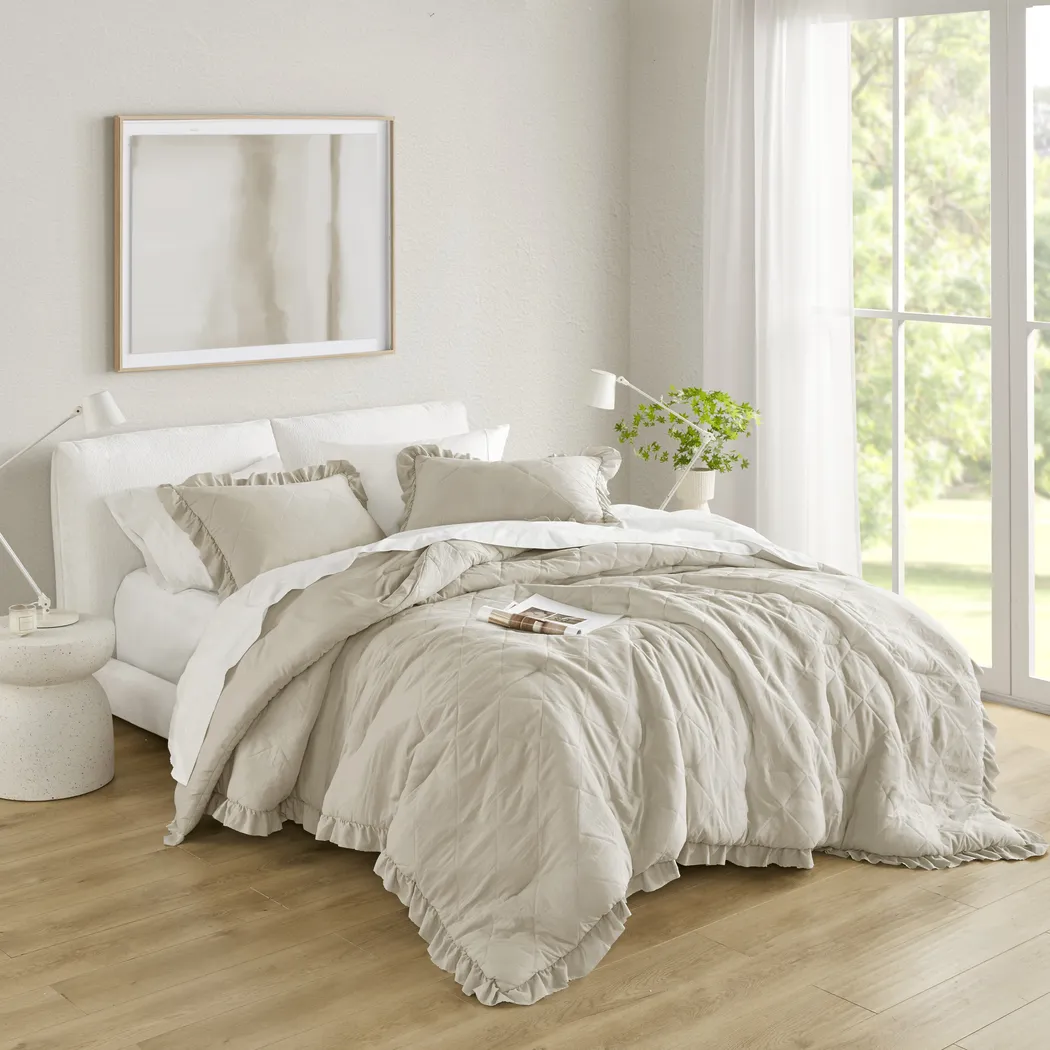 Canarioa Beige King/California King 3 Pc Comforter Set - Thumbnail - Image 4