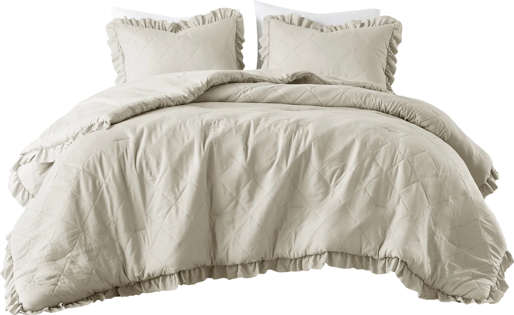 Canarioa Beige King/California King 3 Pc Comforter Set - Thumbnail - Image 5