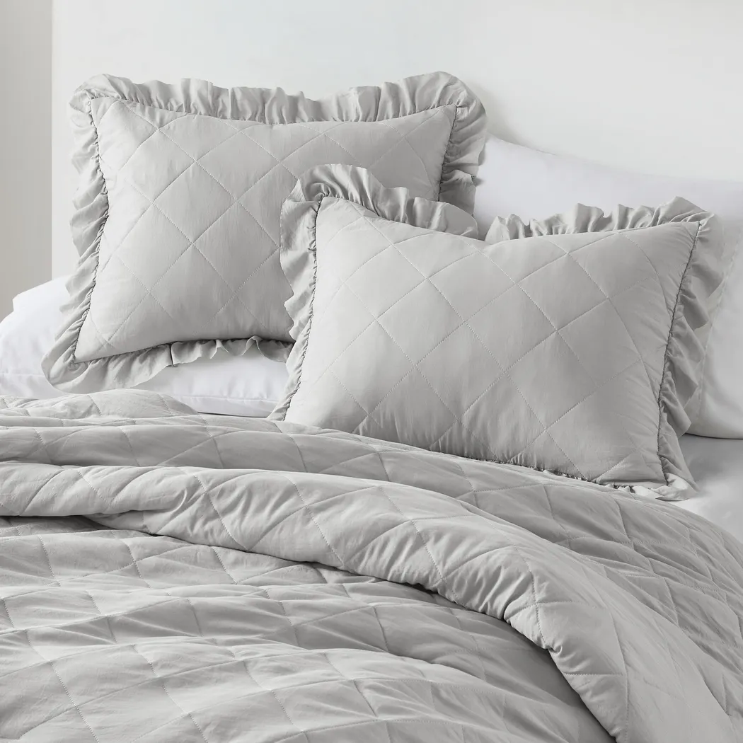 Canarioa Gray Full/Queen 3 Pc Comforter Set - Thumbnail - Image 13