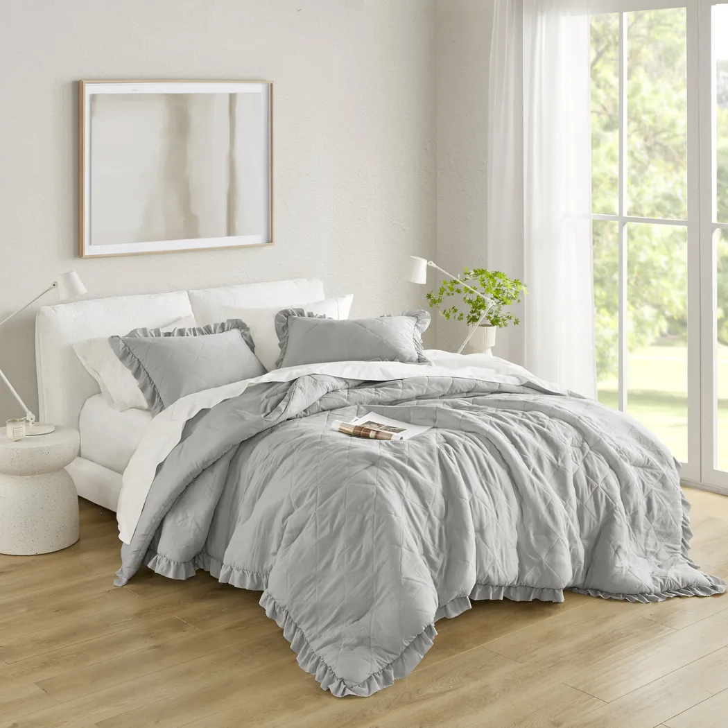Canarioa Gray Full/Queen 3 Pc Comforter Set - Thumbnail - Image 4