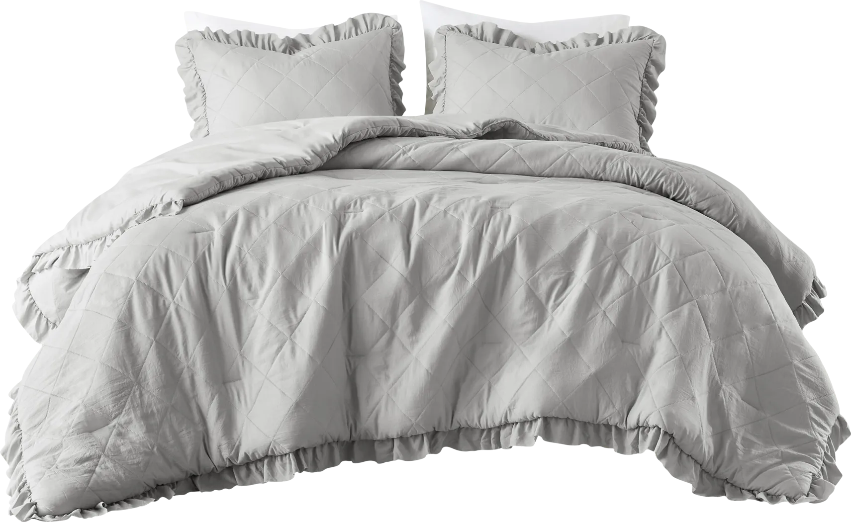Canarioa Gray Full/Queen 3 Pc Comforter Set - Thumbnail - Image 5