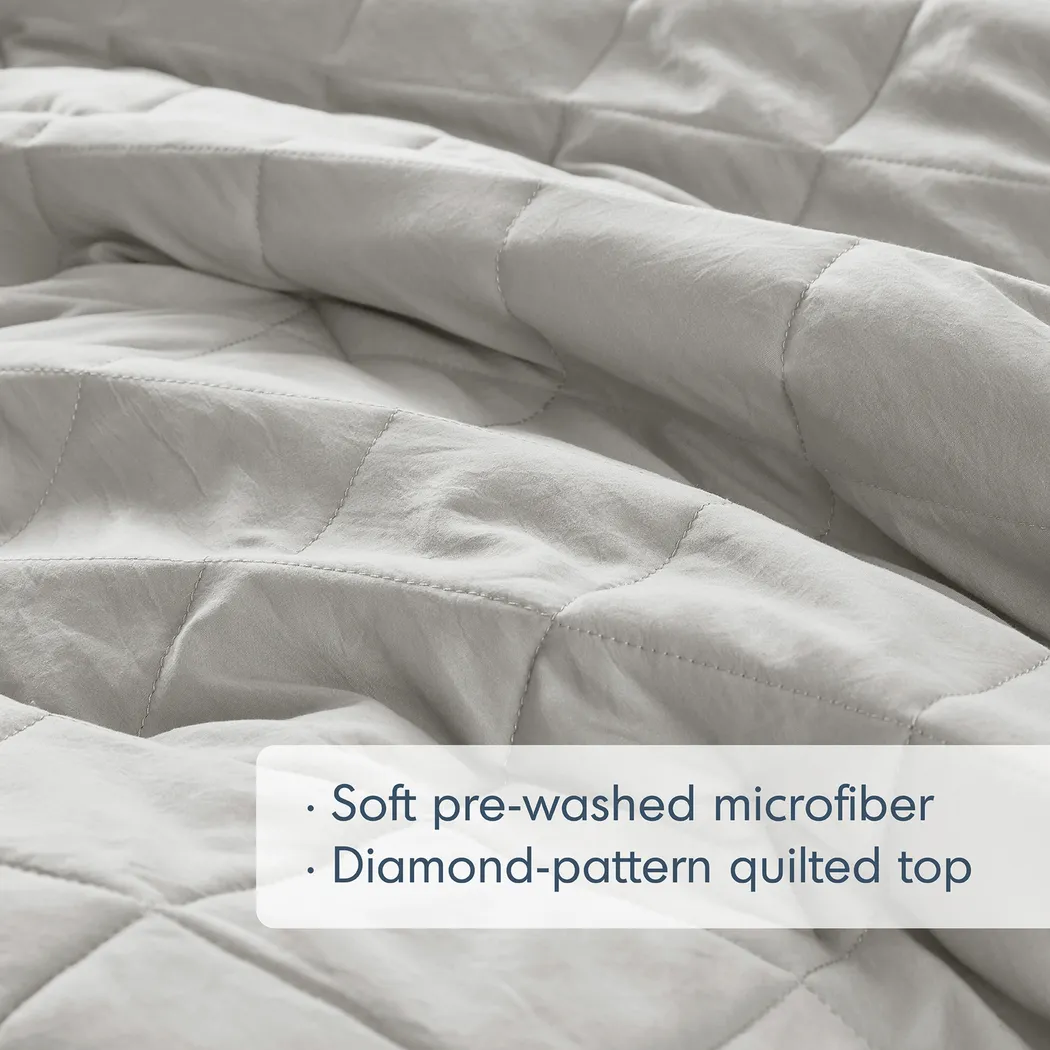 Canarioa Gray Full/Queen 3 Pc Comforter Set - Thumbnail - Image 10