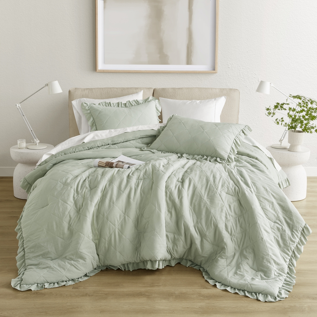 Canarioa Green Full/Queen 3 Pc Comforter Set - Thumbnail - Image 2