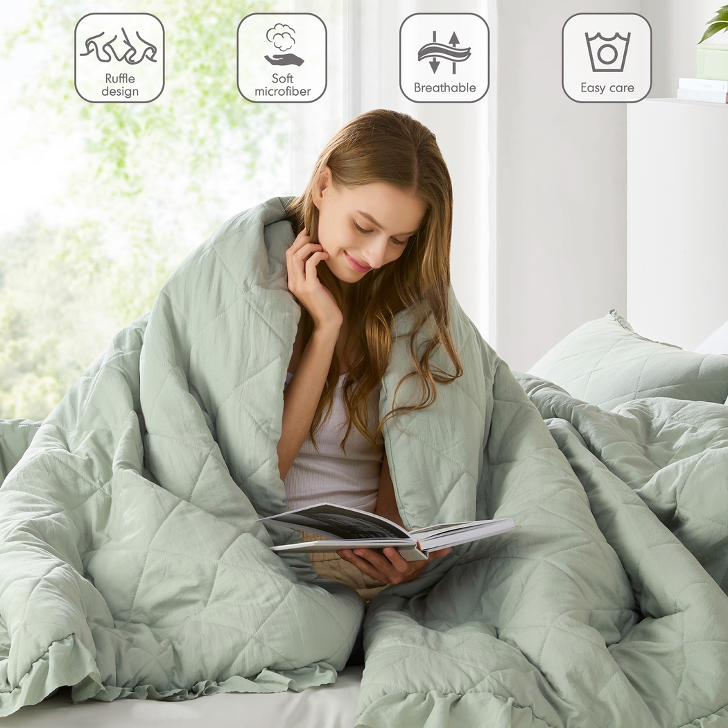 Canarioa Green Full/Queen 3 Pc Comforter Set - Thumbnail - Image 11