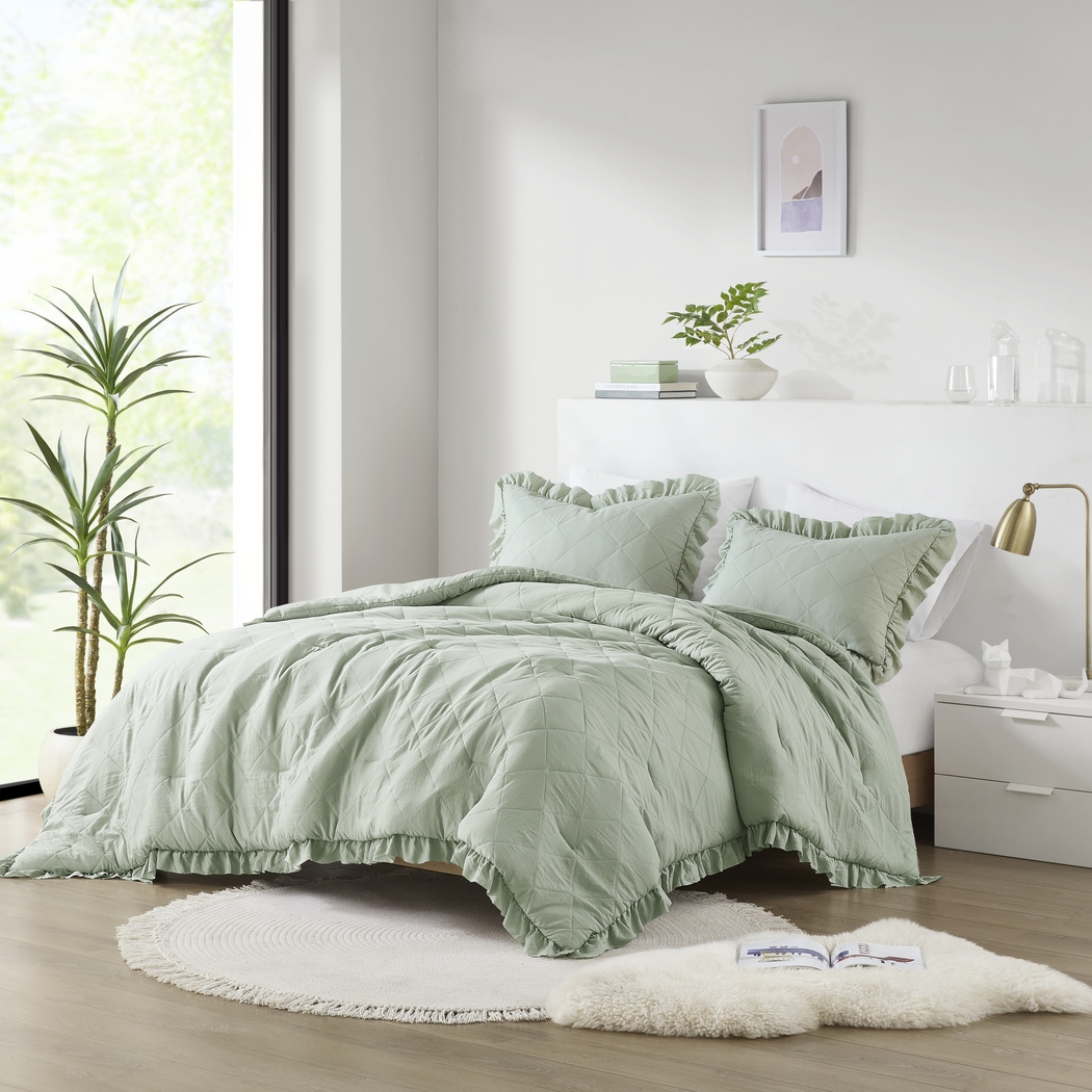 Canarioa Green Full/Queen 3 Pc Comforter Set - Thumbnail - Image 3
