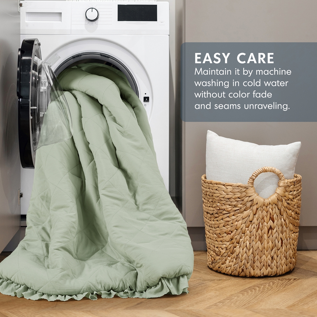 Canarioa Green Full/Queen 3 Pc Comforter Set - Thumbnail - Image 7