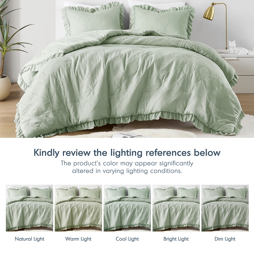 Canarioa Green Full/Queen 3 Pc Comforter Set - Thumbnail - Image 8