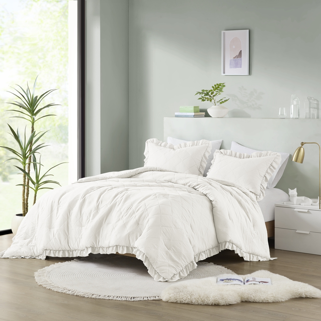 Canarioa Ivory Full/Queen 3 Pc Comforter Set - Thumbnail - Image 2