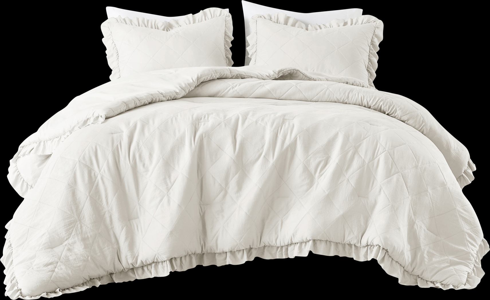 Canarioa Ivory Full/Queen 3 Pc Comforter Set - Thumbnail - Image 5