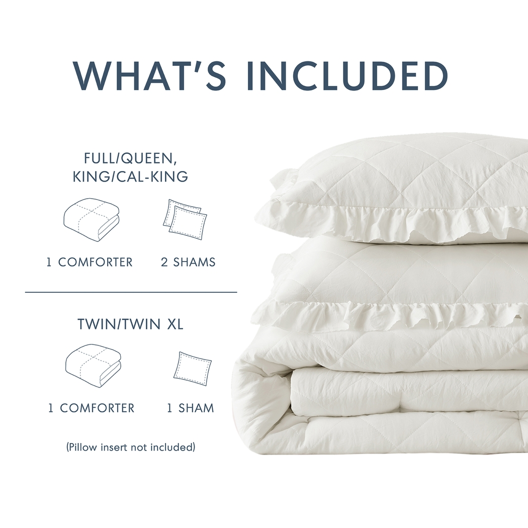 Canarioa Ivory Full/Queen 3 Pc Comforter Set - Thumbnail - Image 10