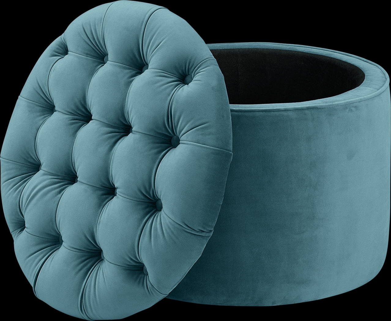 Candellar Blue Storage Ottoman - Thumbnail - Image 2