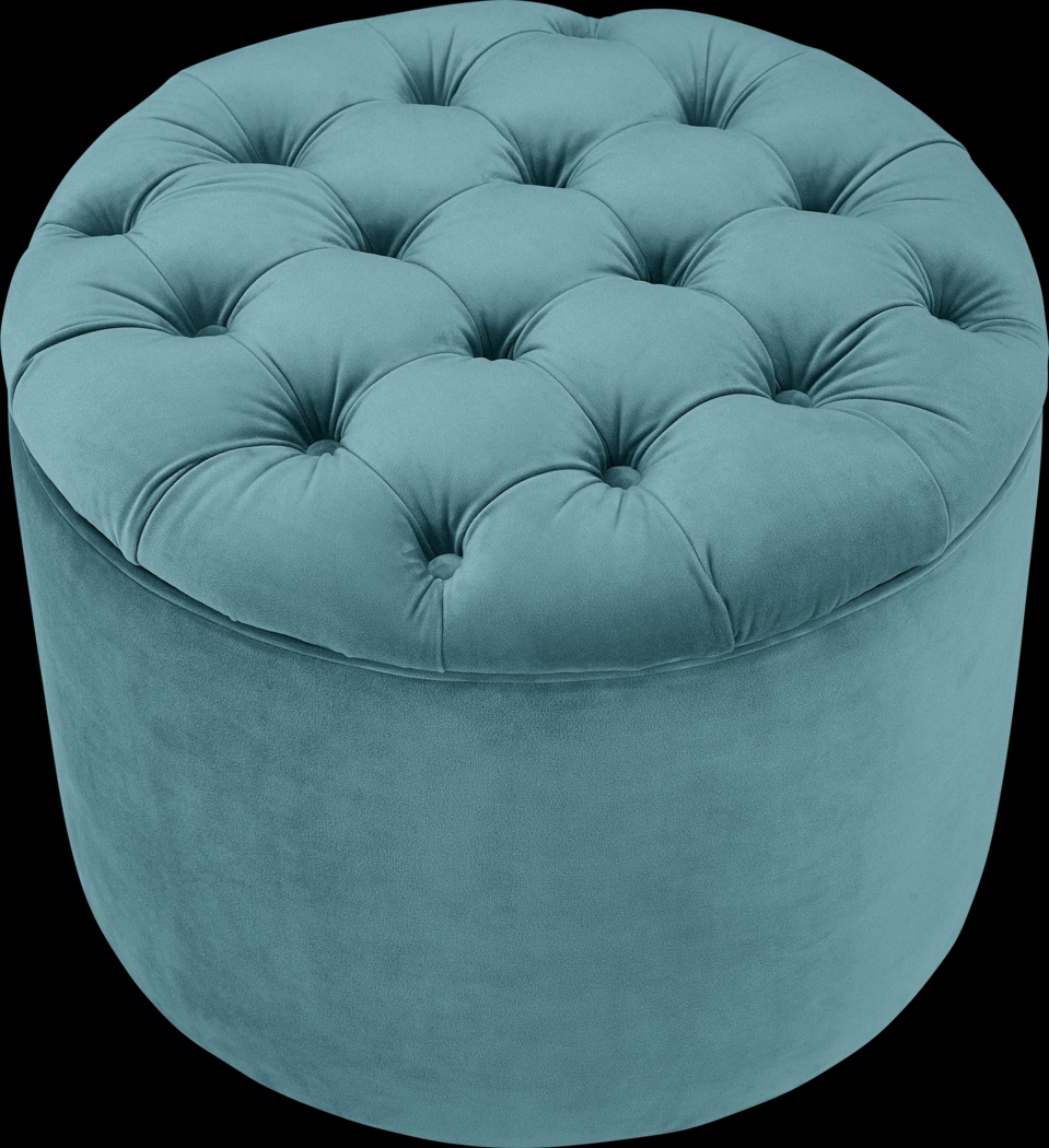 Candellar Blue Storage Ottoman - Thumbnail - Image 3