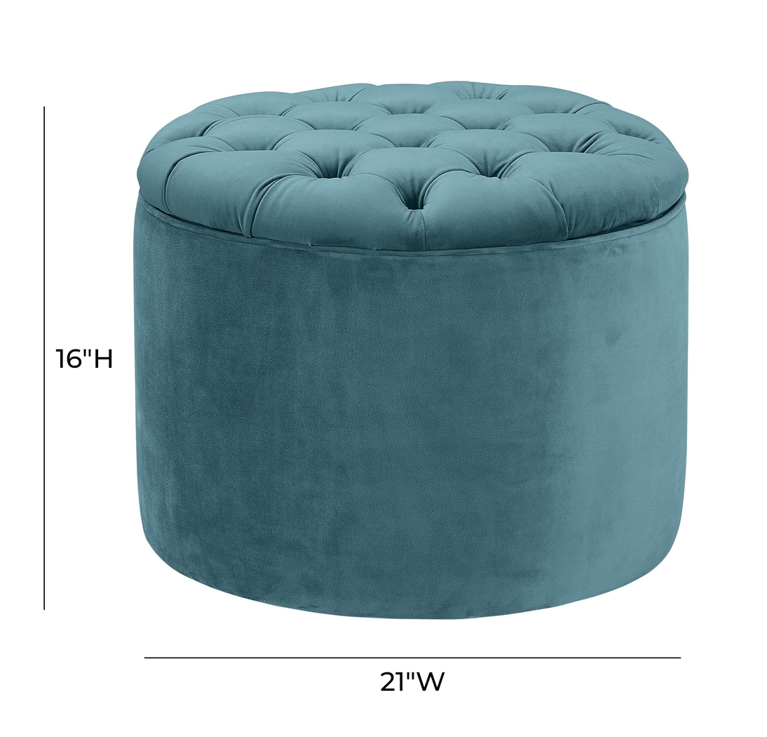 Candellar Blue Storage Ottoman - Thumbnail - Image 4