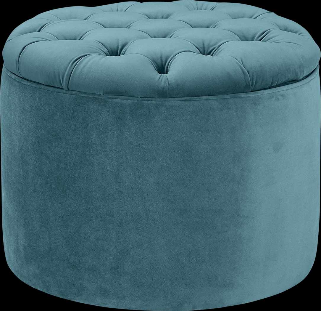 Candellar Blue Storage Ottoman - Thumbnail - Image 1