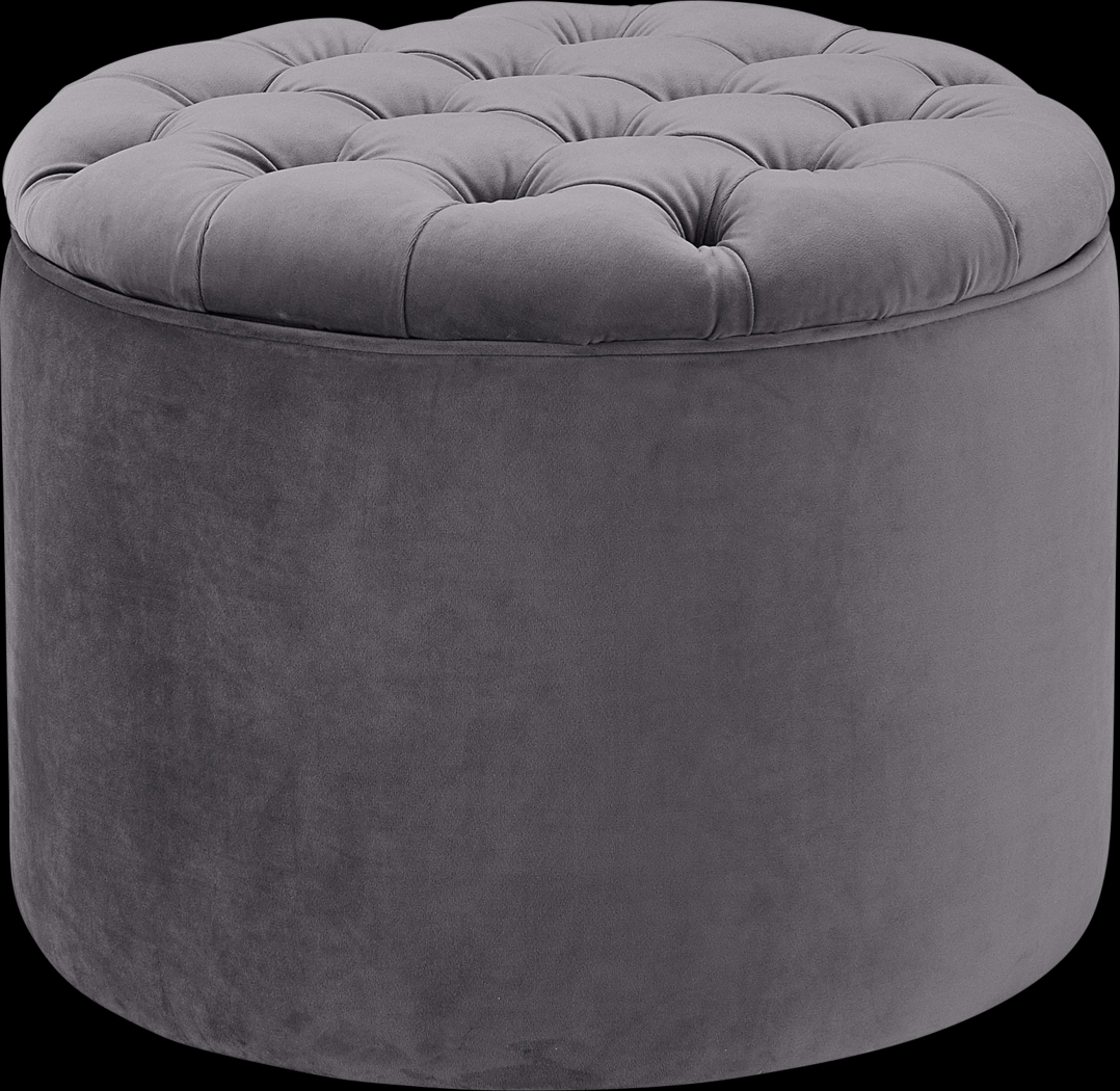 Candellar Gray Storage Ottoman - Thumbnail - Image 1