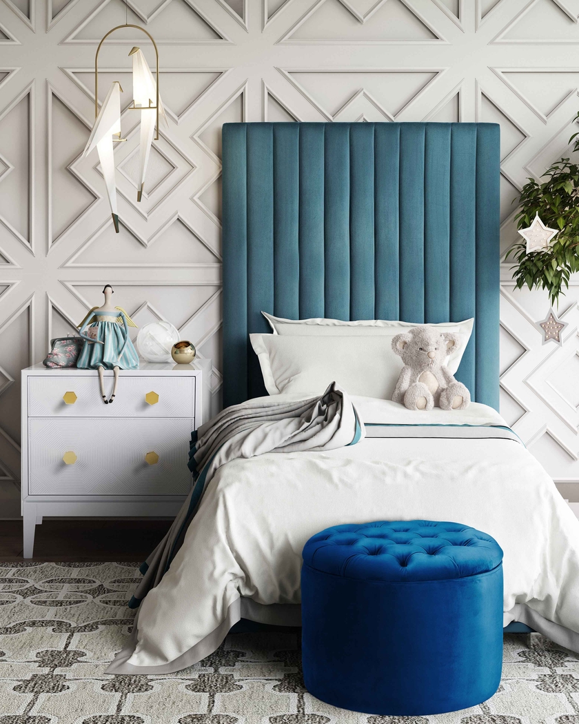 Candellar Navy Storage Ottoman - Thumbnail - Image 4