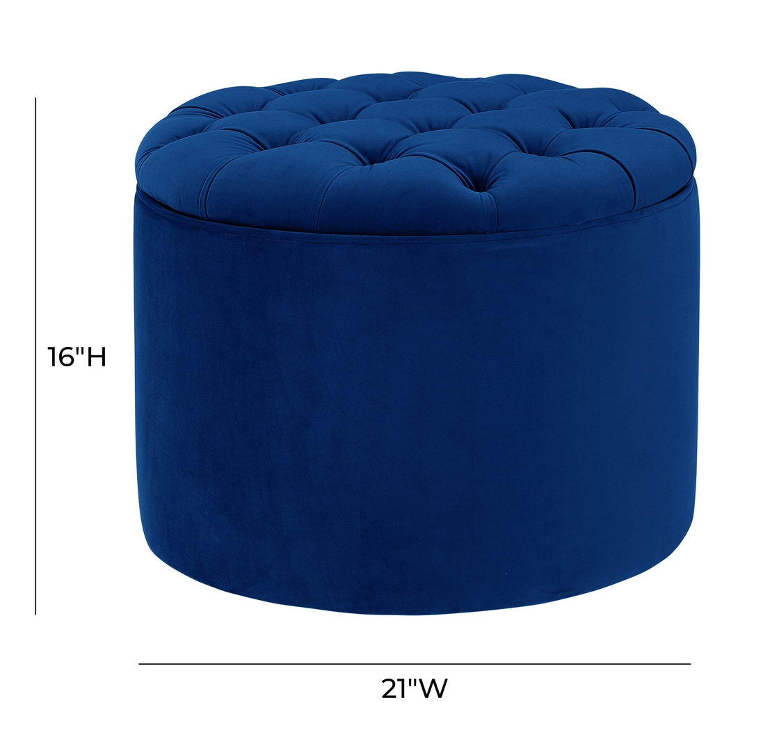 Candellar Navy Storage Ottoman - Thumbnail - Image 5