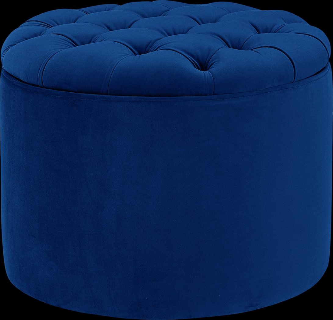 Candellar Navy Storage Ottoman - Thumbnail - Image 1