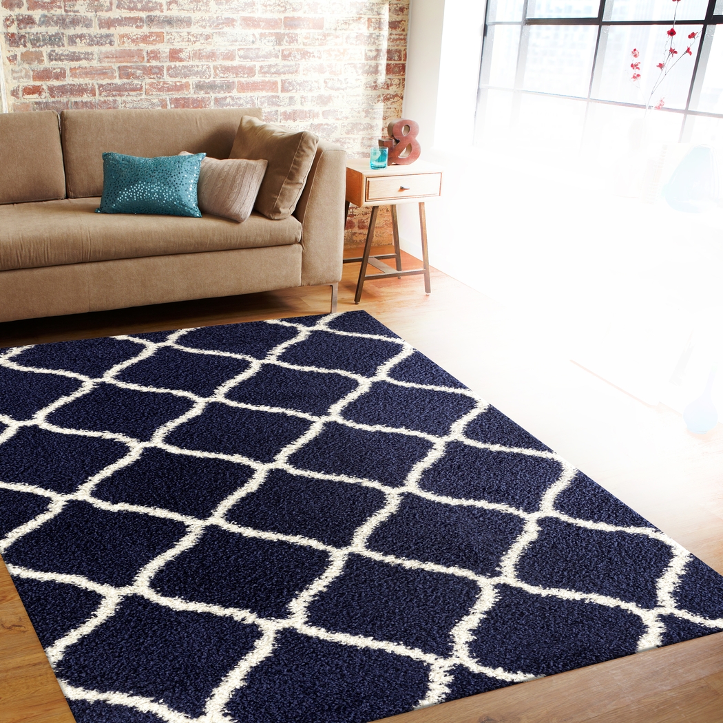 Candia Navy 7'10 x 10' Rug - Thumbnail - Image 3