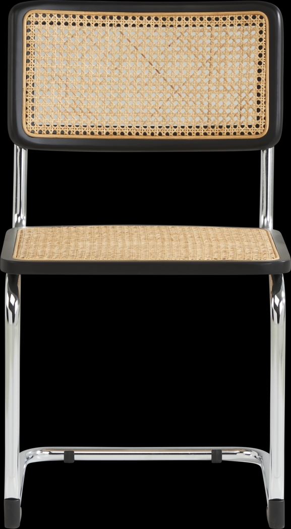 Kaarina White 5 Pc Round Dining Room with Black Cane Chairs - Thumbnail - Image 4