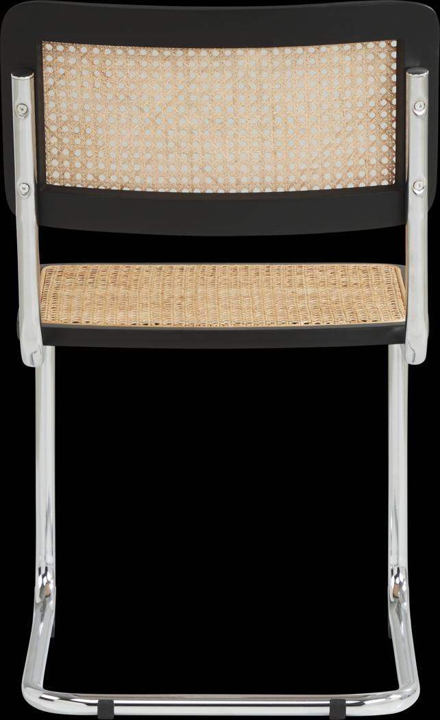 Kaarina White 5 Pc Round Dining Room with Black Cane Chairs - Thumbnail - Image 5