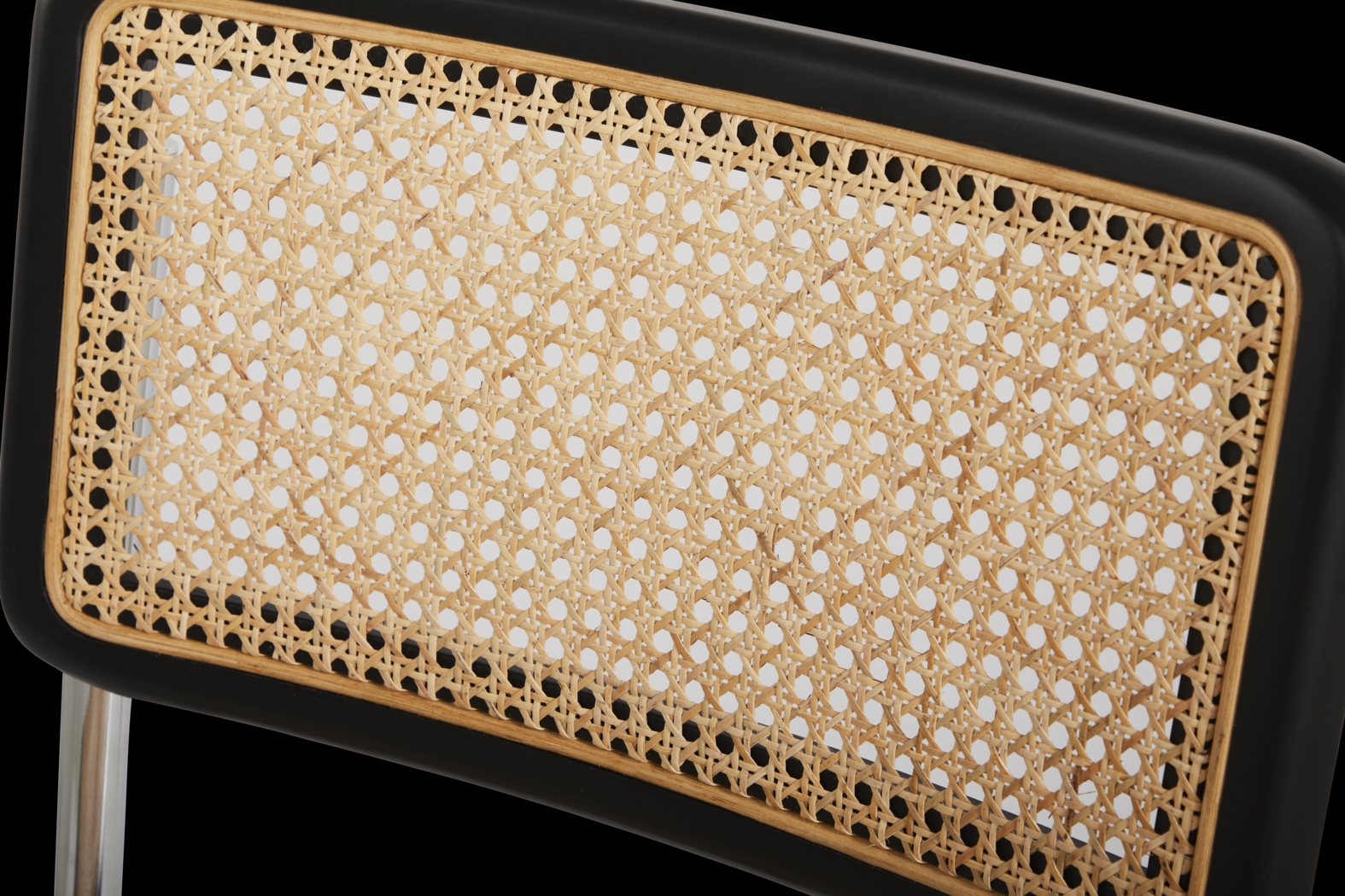 Kaarina White 5 Pc Round Dining Room with Black Cane Chairs - Thumbnail - Image 6