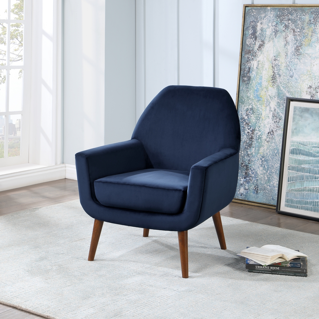 Canemah Blue Accent Chair - Thumbnail - Image 2