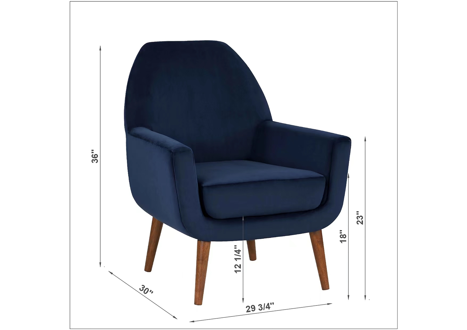 Canemah Blue Accent Chair - Thumbnail - Image 9