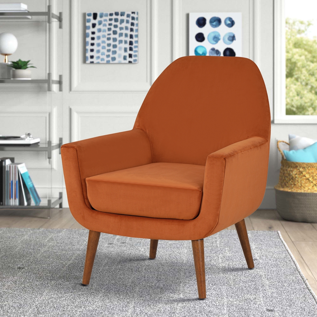 Canemah Orange Accent Chair - Thumbnail - Image 9