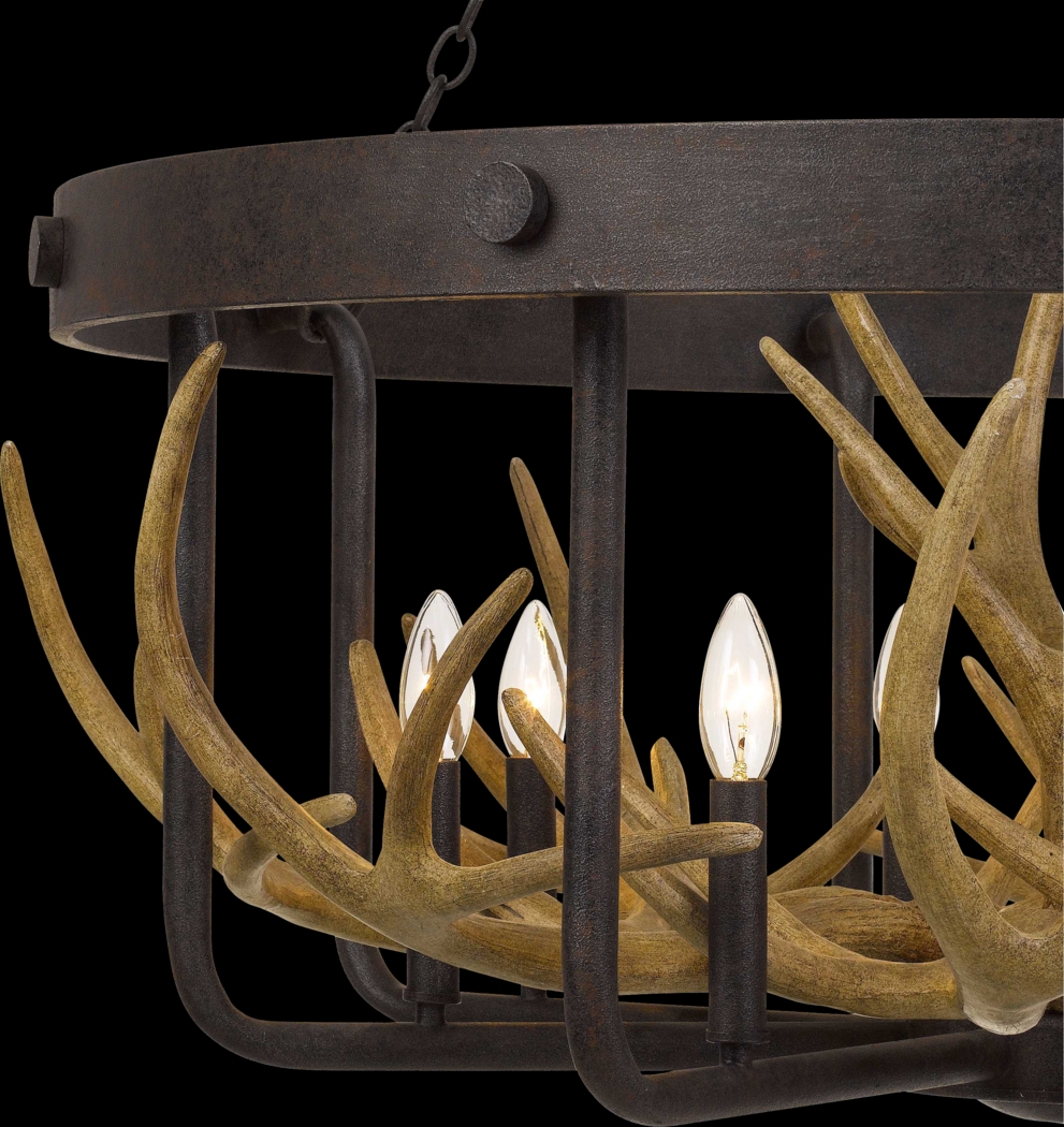 Canewood Brown Chandelier - Thumbnail - Image 4
