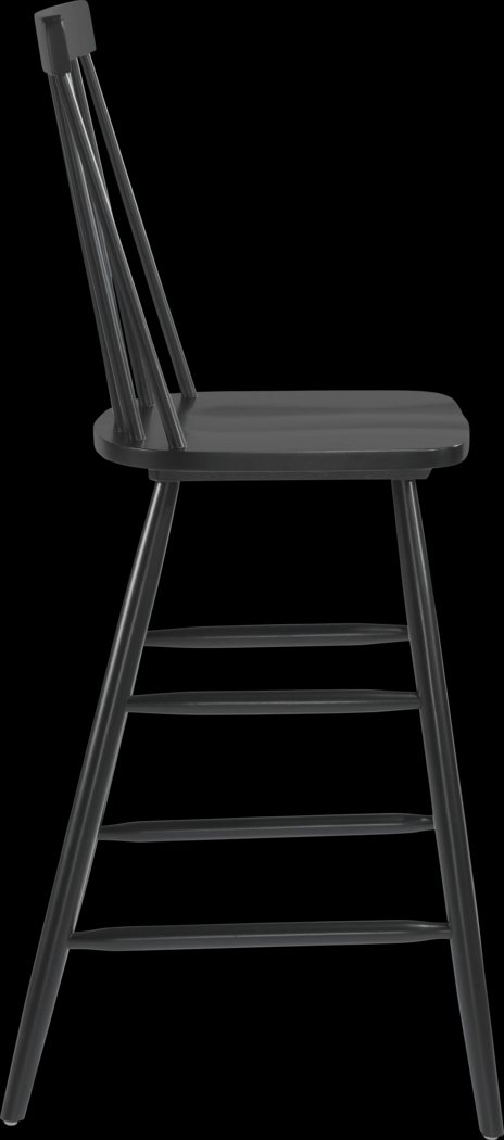 Cannada Black Bar Height Stool, Set of 2 - Thumbnail - Image 4