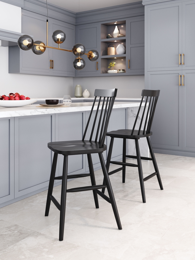 Cannada Black Counter Height Stool, Set of 2 - Thumbnail - Image 2