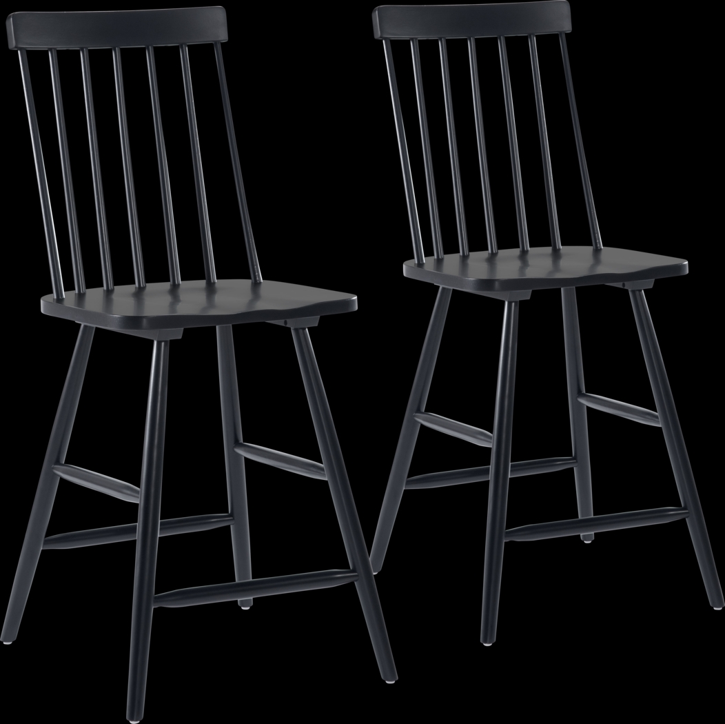 Cannada Black Counter Height Stool, Set of 2 - Thumbnail - Image 1