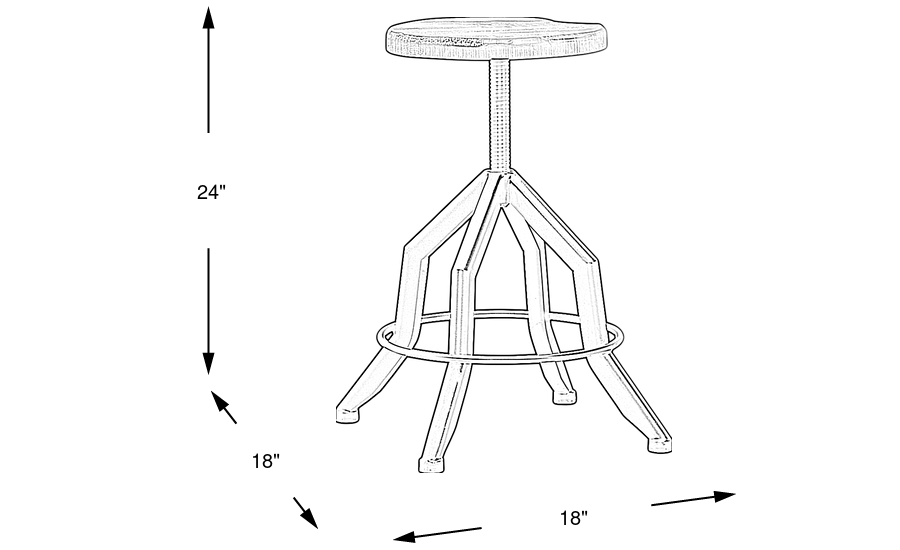 Dimension Image. Please refer to the Dimension Tab on this page for dimension details.