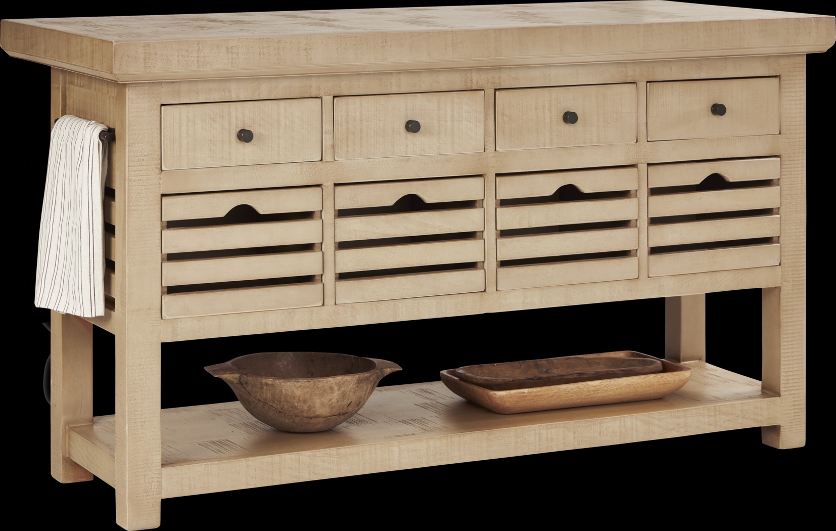 Cannon Beach Natural 3 Pc Counter Height Dining Set - Thumbnail - Image 3