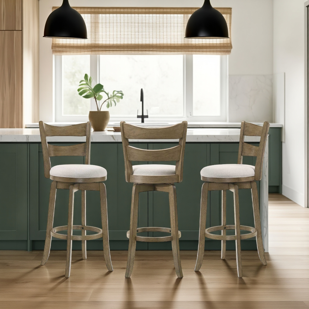 Cannonics I Brown and Cream Counter Height Stool - Thumbnail - Image 3