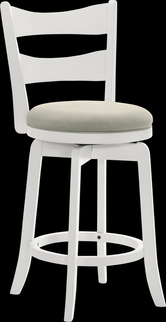 Cannonics II White and Beige Counter Height Stool - Thumbnail - Image 1