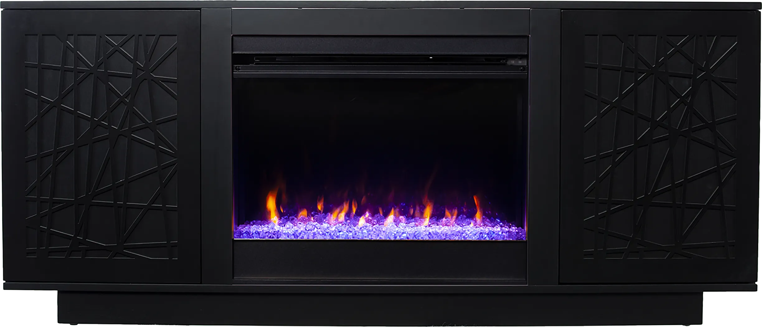 Cannonwolde I Black 60 in. Console, With Color Changing Electric Fireplace - Image 7