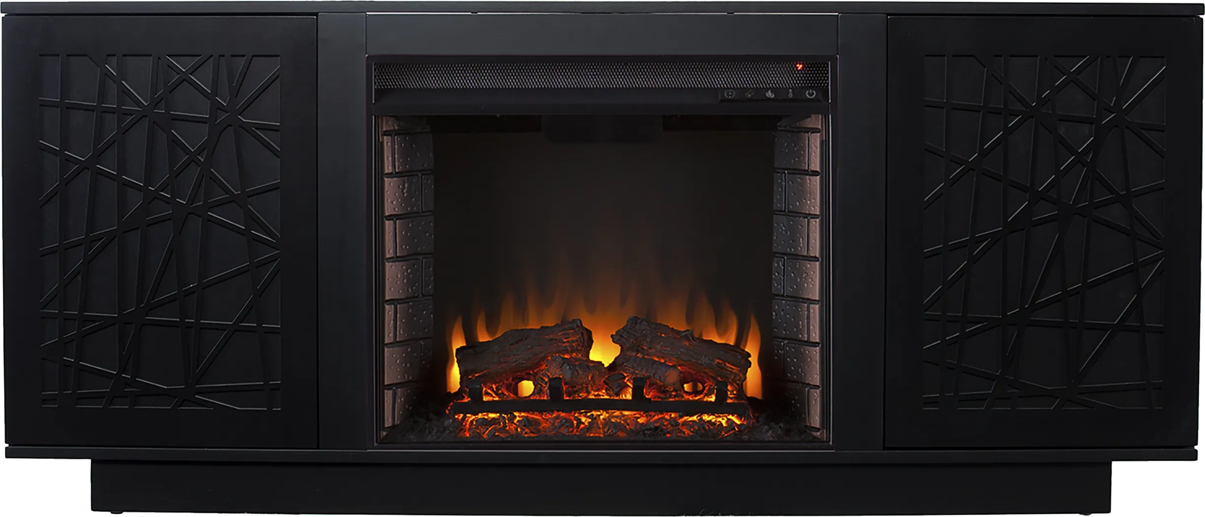 Cannonwolde II Black 60 in. Console, With Electric Fireplace - Image 7