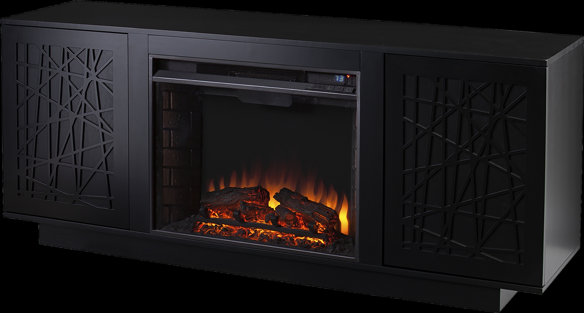 Cannonwolde II Black 60 in. Console, With Electric Fireplace - Thumbnail - Image 1