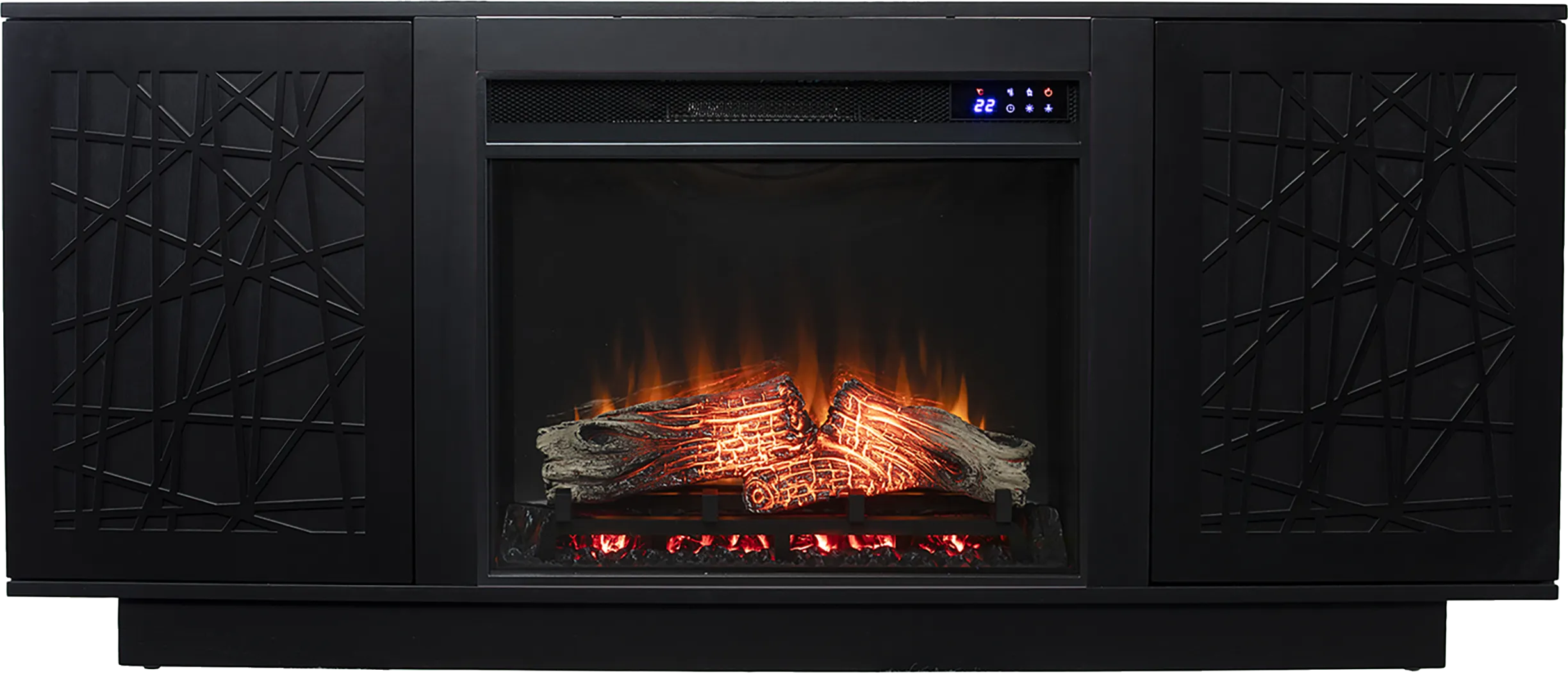 Cannonwolde IV Black 60 in. Console, With Touch Panel Electric Fireplace - Image 7