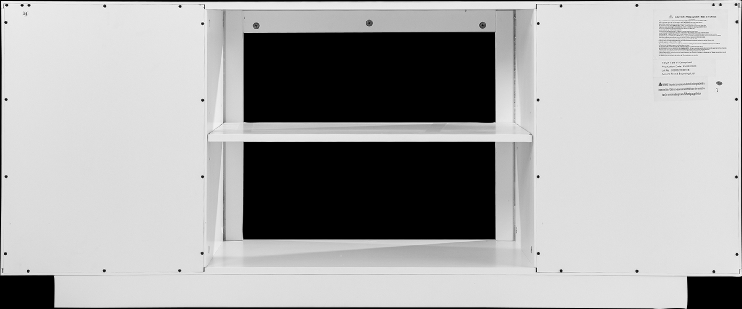 Cannonwolde IV White 60 in. Console, With Touch Panel Electric Fireplace - Thumbnail - Image 2