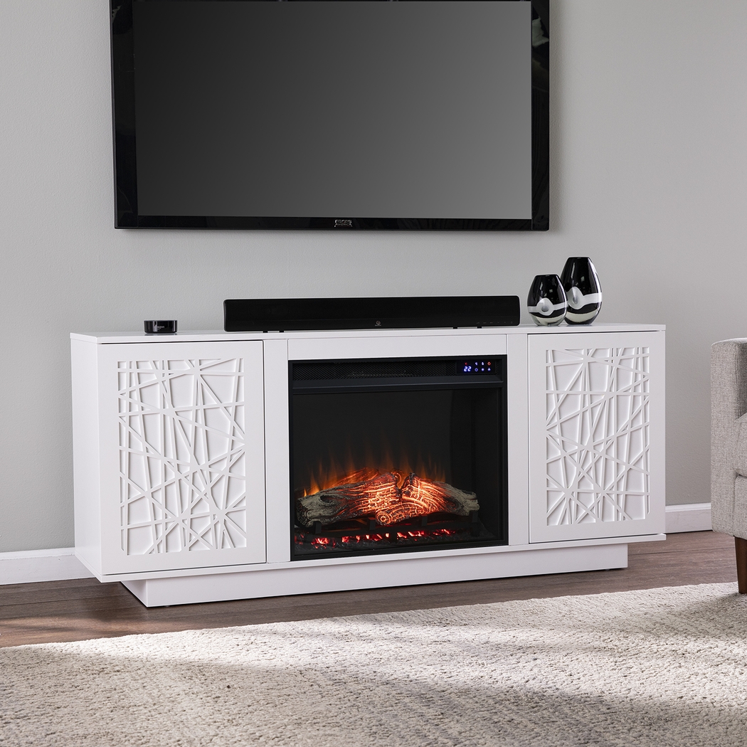 Cannonwolde IV White 60 in. Console, With Touch Panel Electric Fireplace - Thumbnail - Image 5